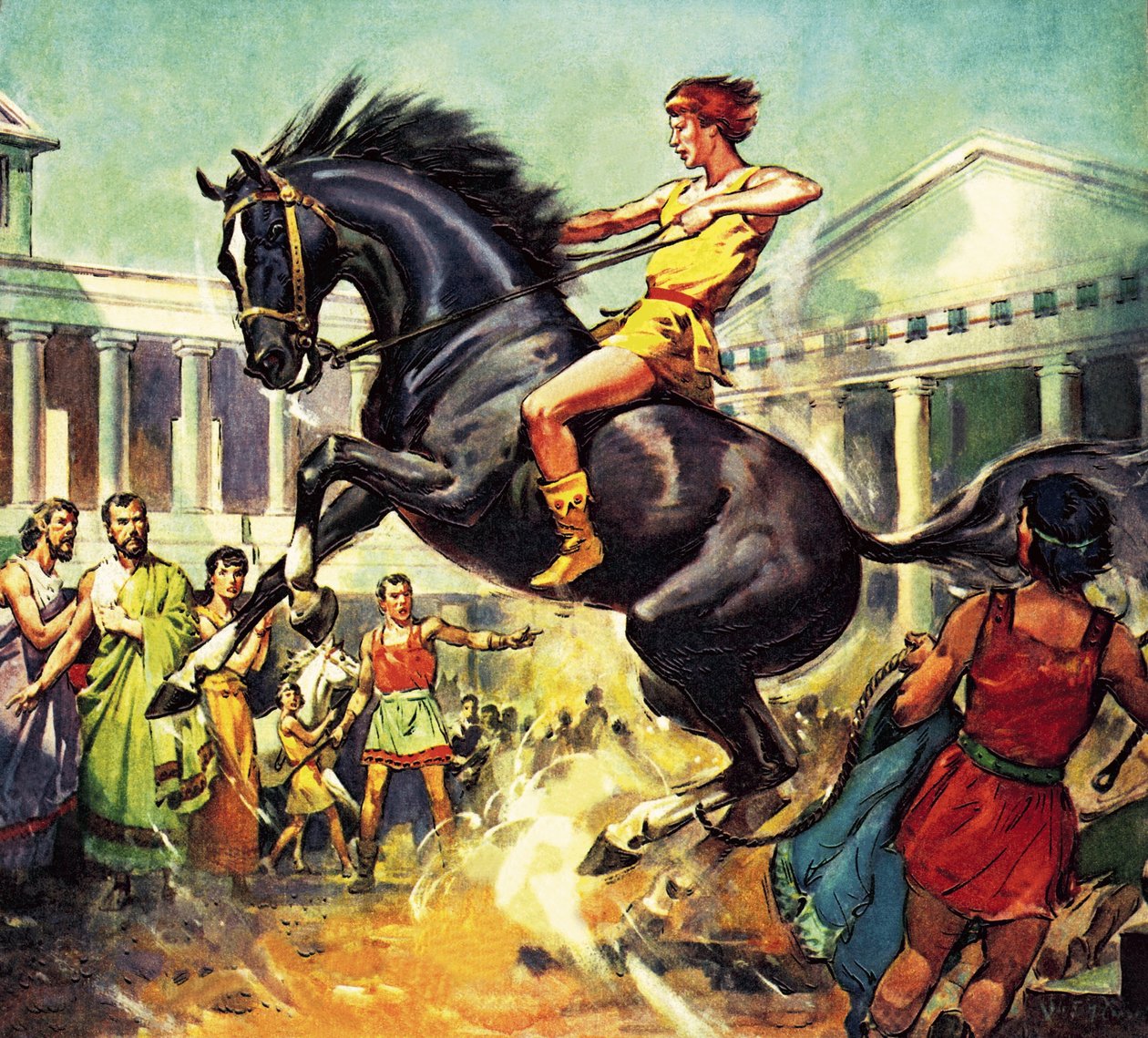 Het temmen van Bucephalus door James Edwin McConnell