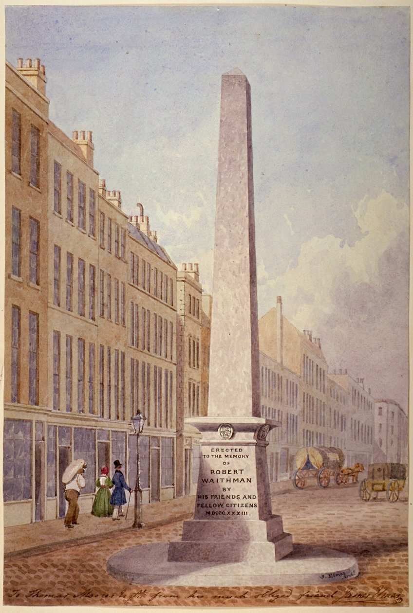 Monument op de kruising van Farringdon Street en Fleet Street, City of London, 1833 door James Elmes