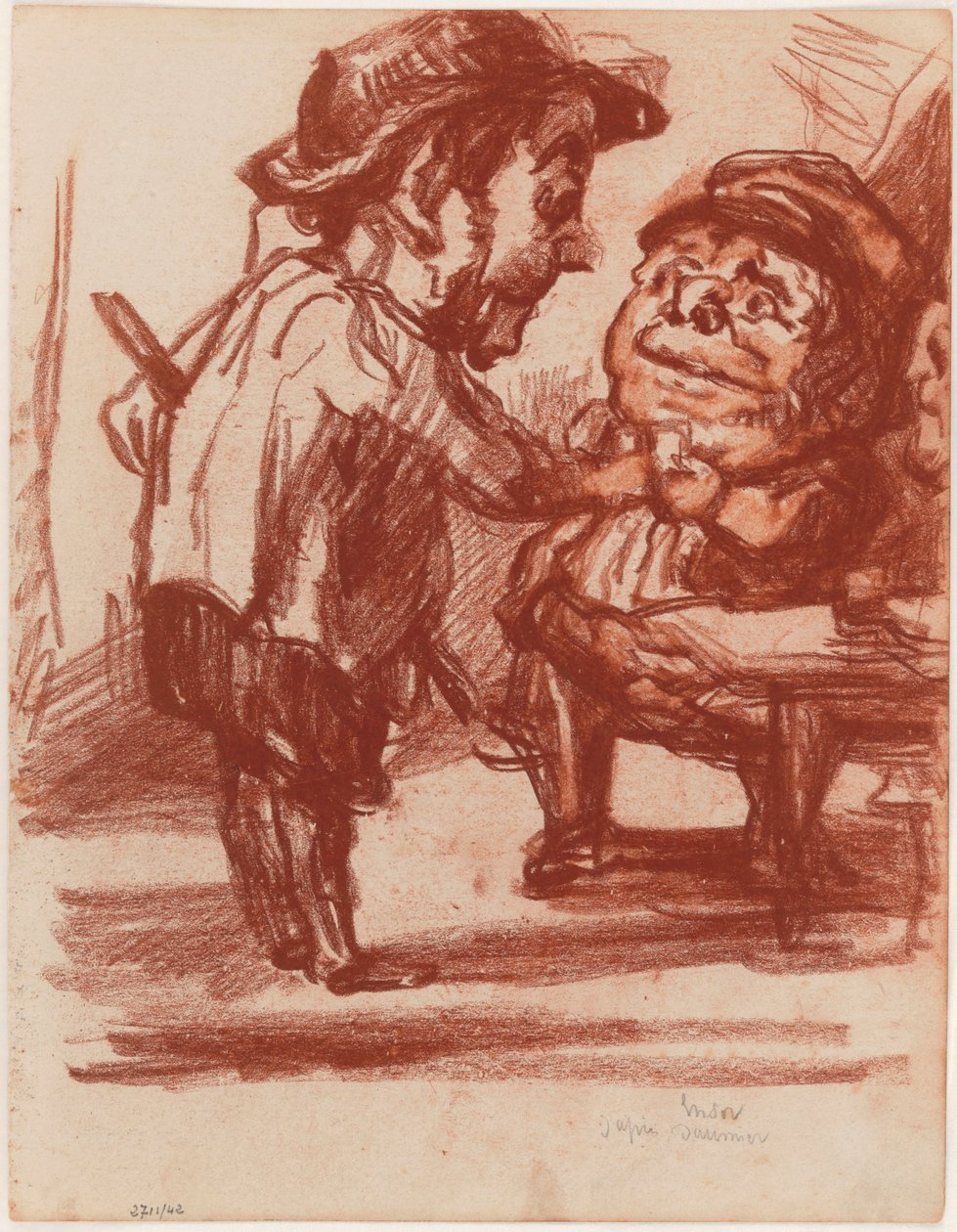 Nach Daumier: Die fröhlichen Jäger door James Ensor