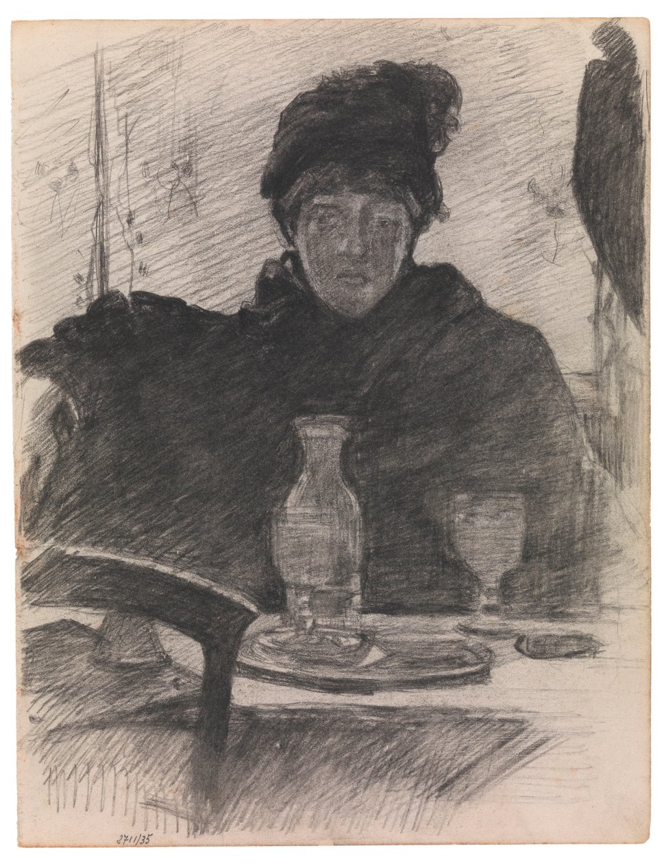 Naar Manet: De absintdrinker door James Ensor