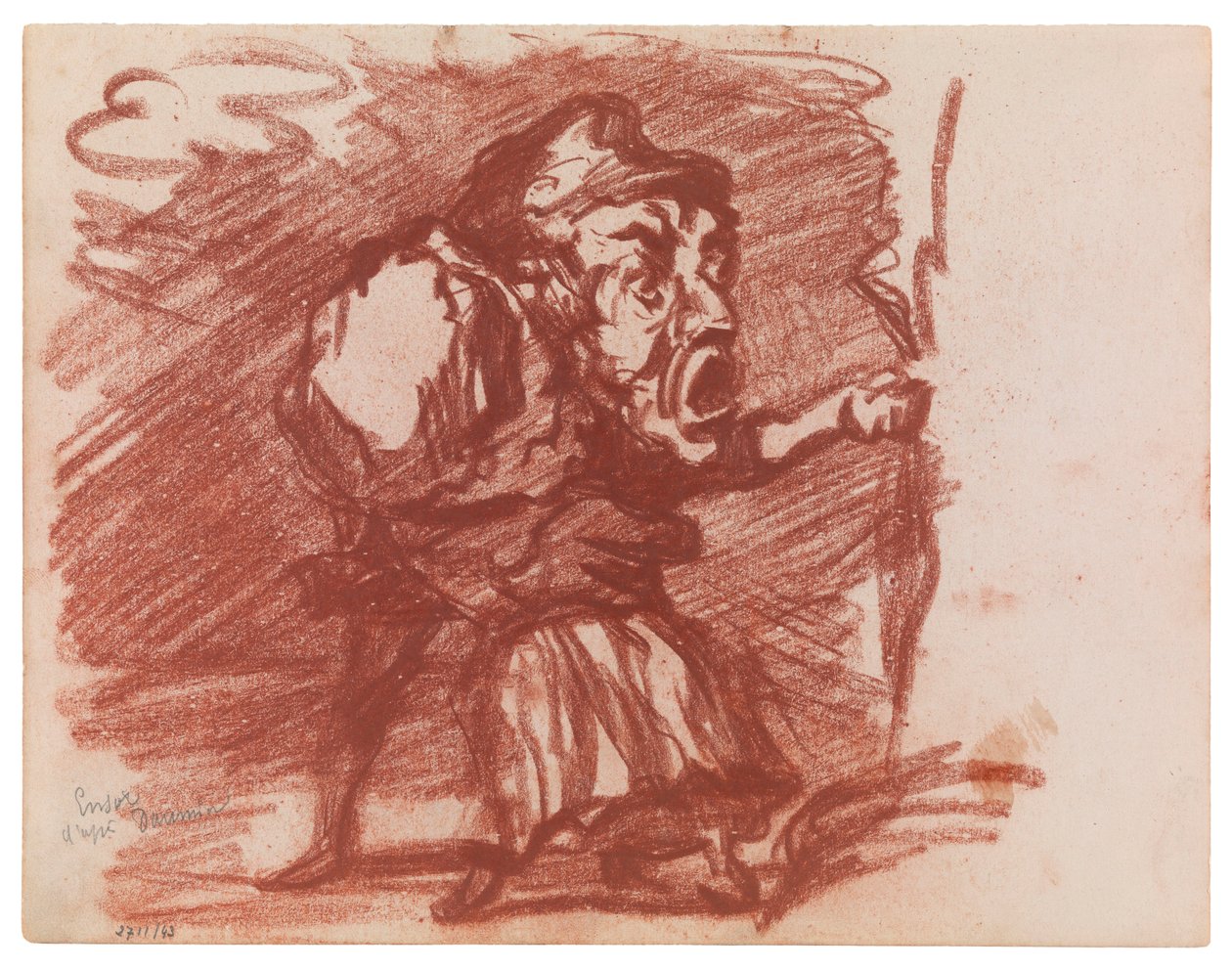 Kopie nach Daumier door James Ensor