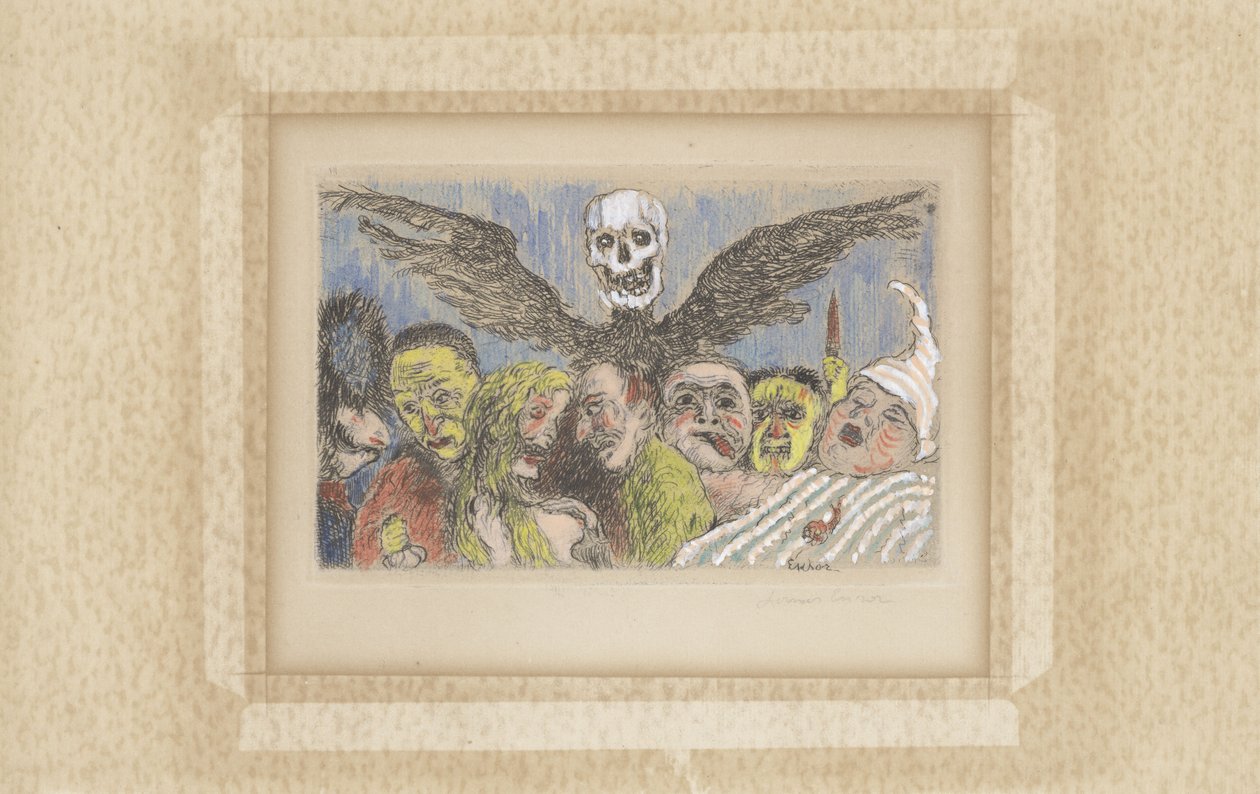 De hoofdzonden beheerst door de dood door James Ensor