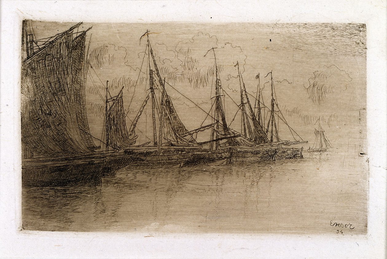 De schuitjes door James Ensor