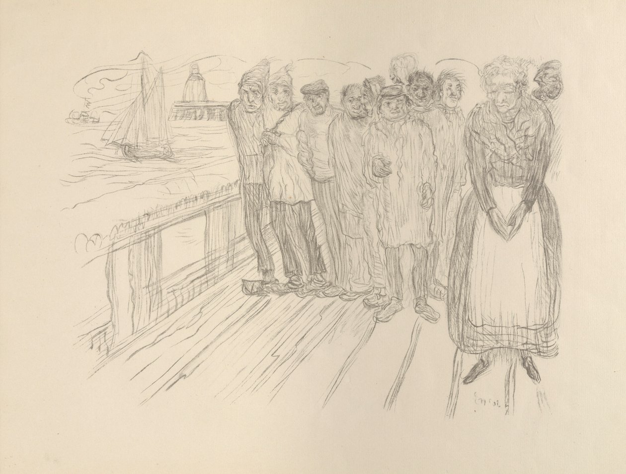 De vissers (De ellendelingen) door James Ensor