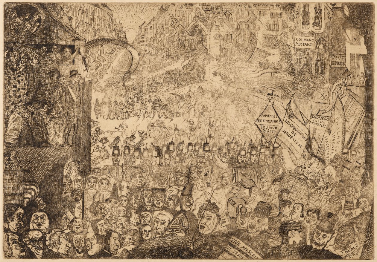 De intocht van Christus in Brussel door James Ensor