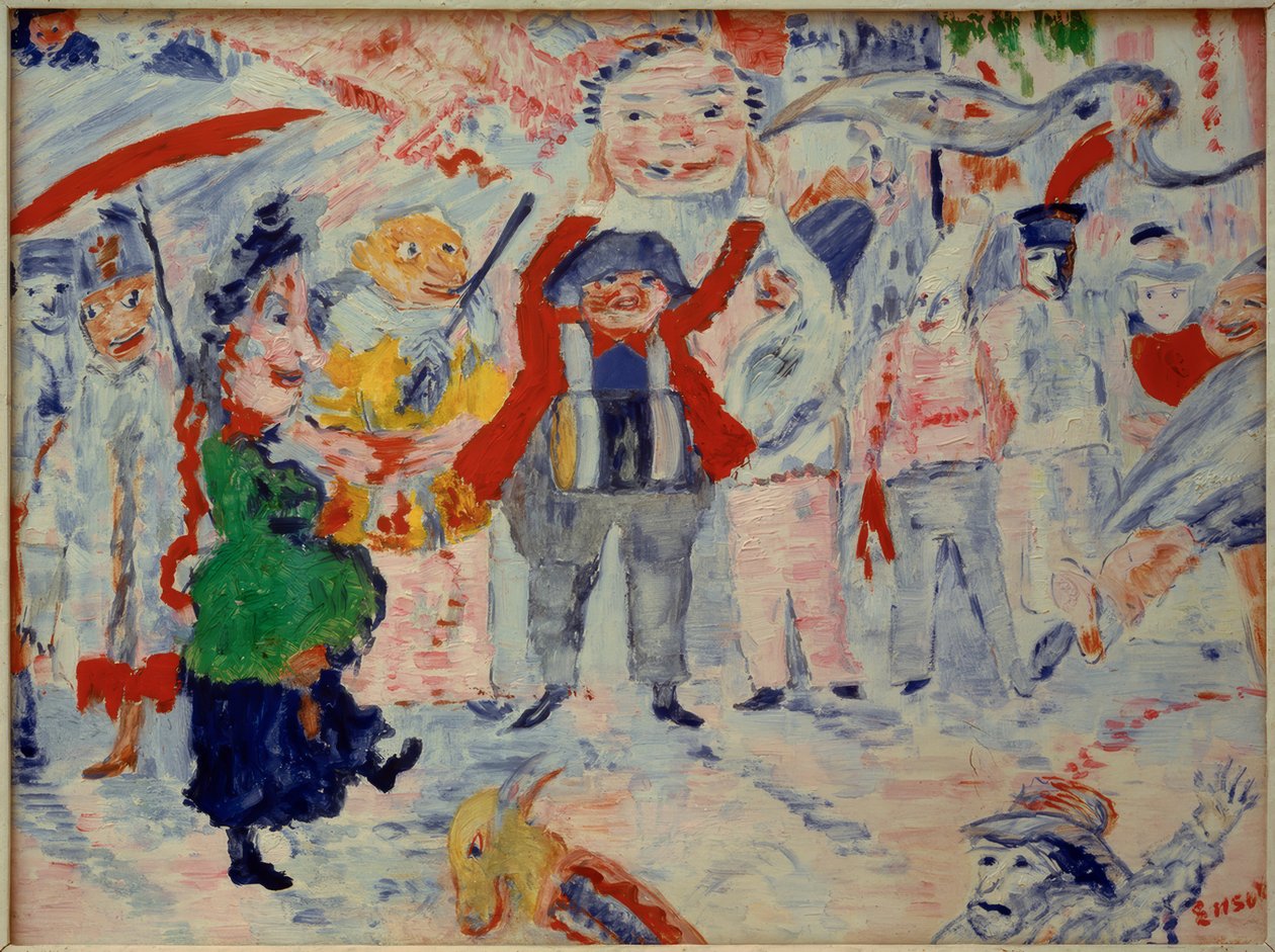 Carnaval in Vlaanderen door James Sidney Ensor