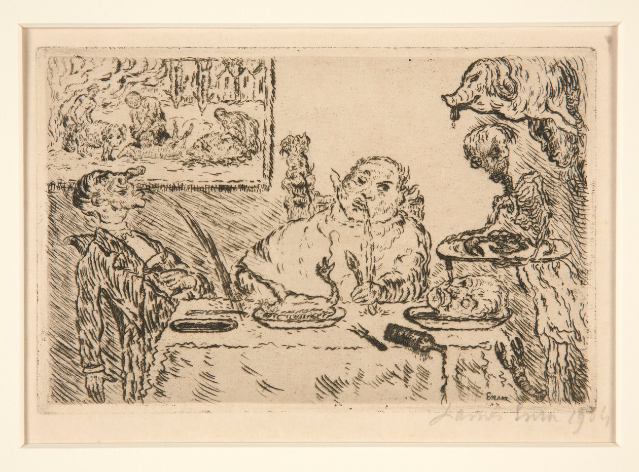 Gulzigheid, uit de portfolio De hoofdzonden door James Ensor