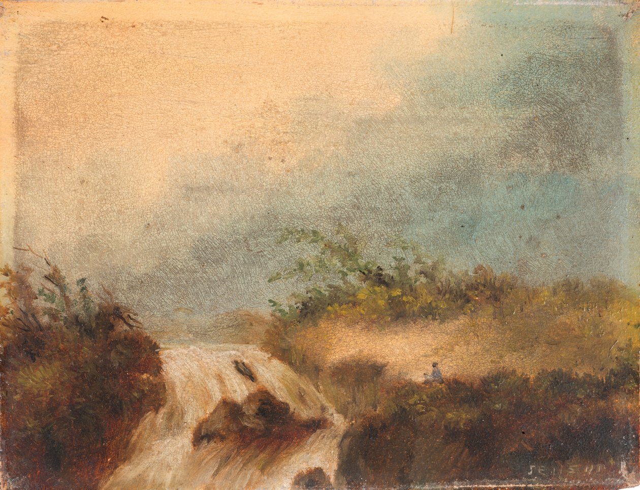 Landschap met watervallen door James Ensor