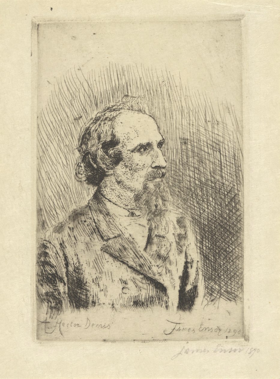 Portret van Hector Denis door James Ensor