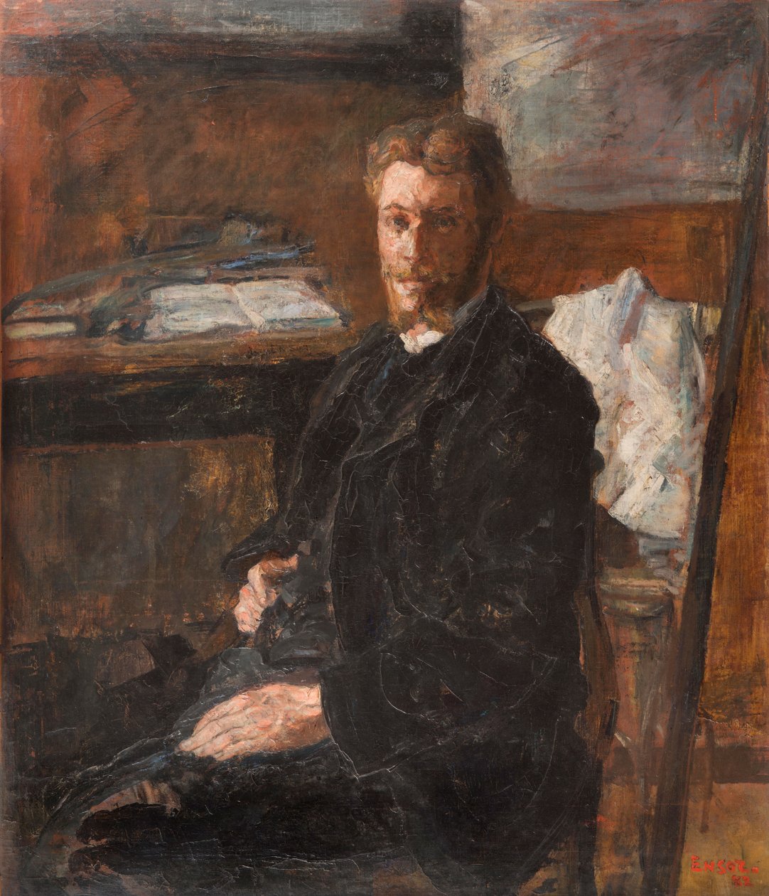 Portret van Willy Finch door James Ensor