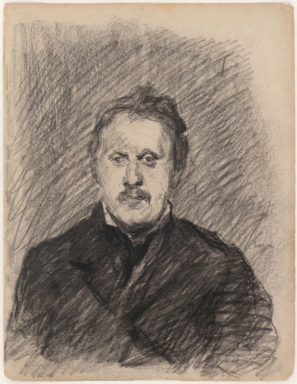 Portret van een man door James Ensor