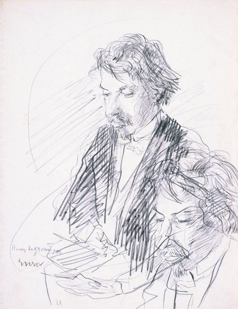 Portret van de kunstenaar, Henry de Groux door James Ensor