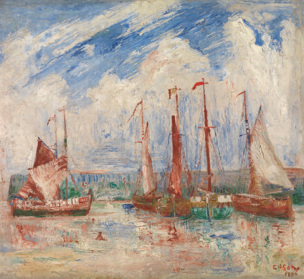 Sloepen door James Ensor