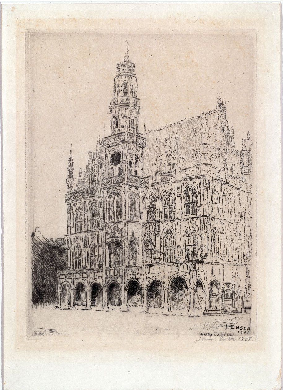 Stadhuis van Oudenaarde door James Ensor