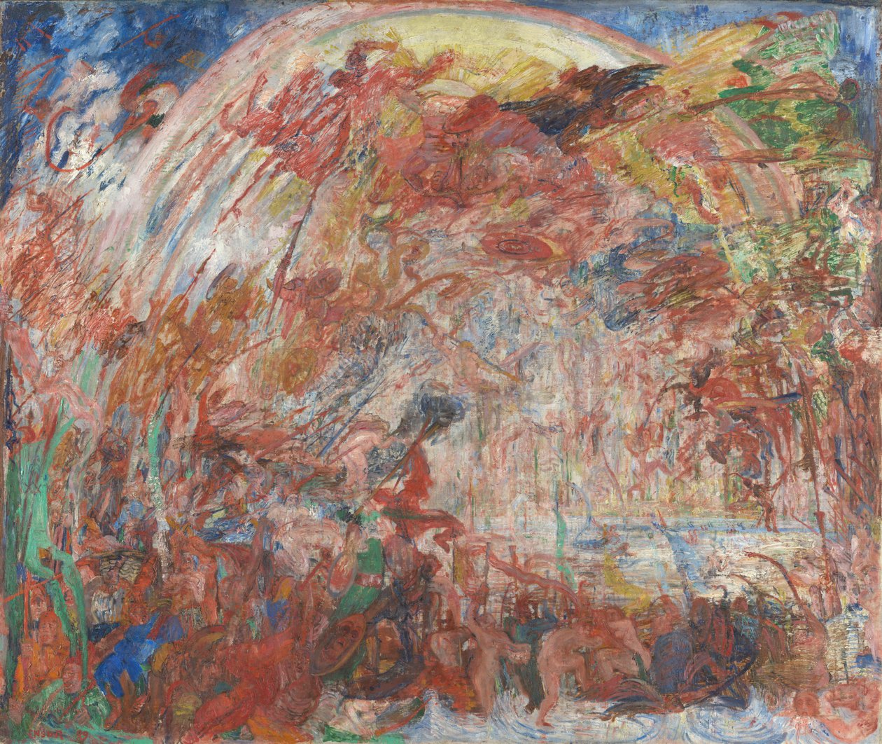 De val van de opstandige engelen door James Ensor