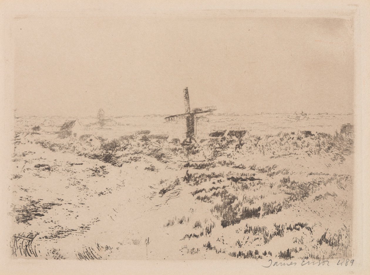 De windmolen bij Mariakerke door James Ensor