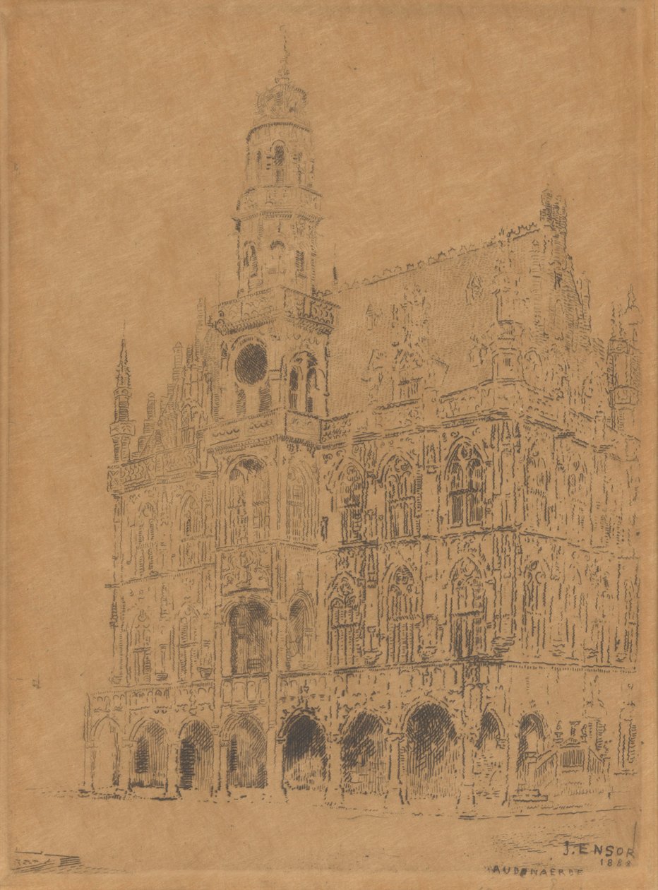 Town-Hall of Oudenaarde door James Ensor