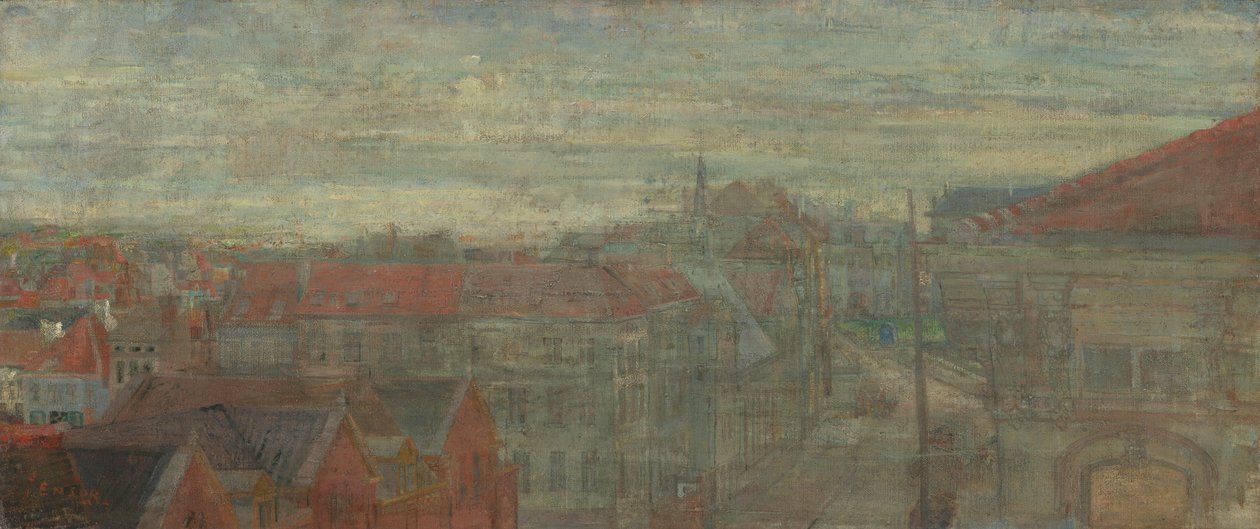 Uitzicht op Phnosia. Stralende golven en trillingen door James Ensor