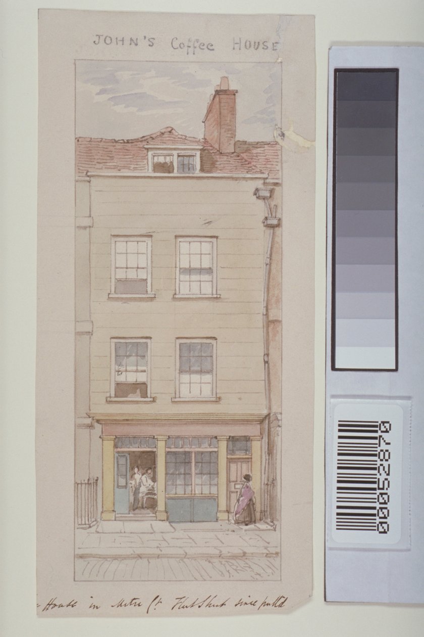 Uitzicht op Mitre Court, Fleet Street, met John