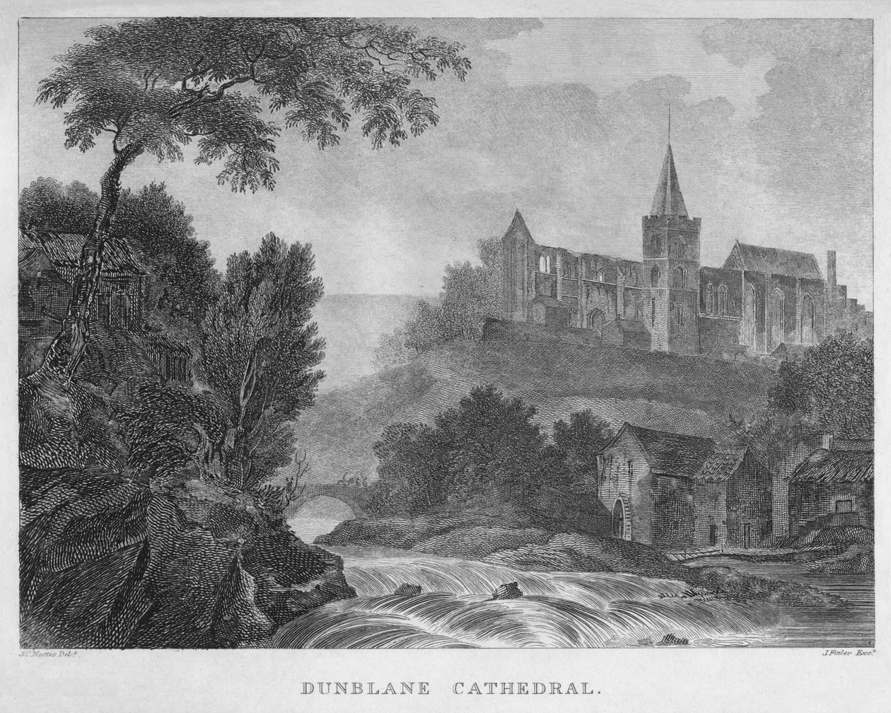 Kathedraal van Dunblane, 1804 door James Fittler