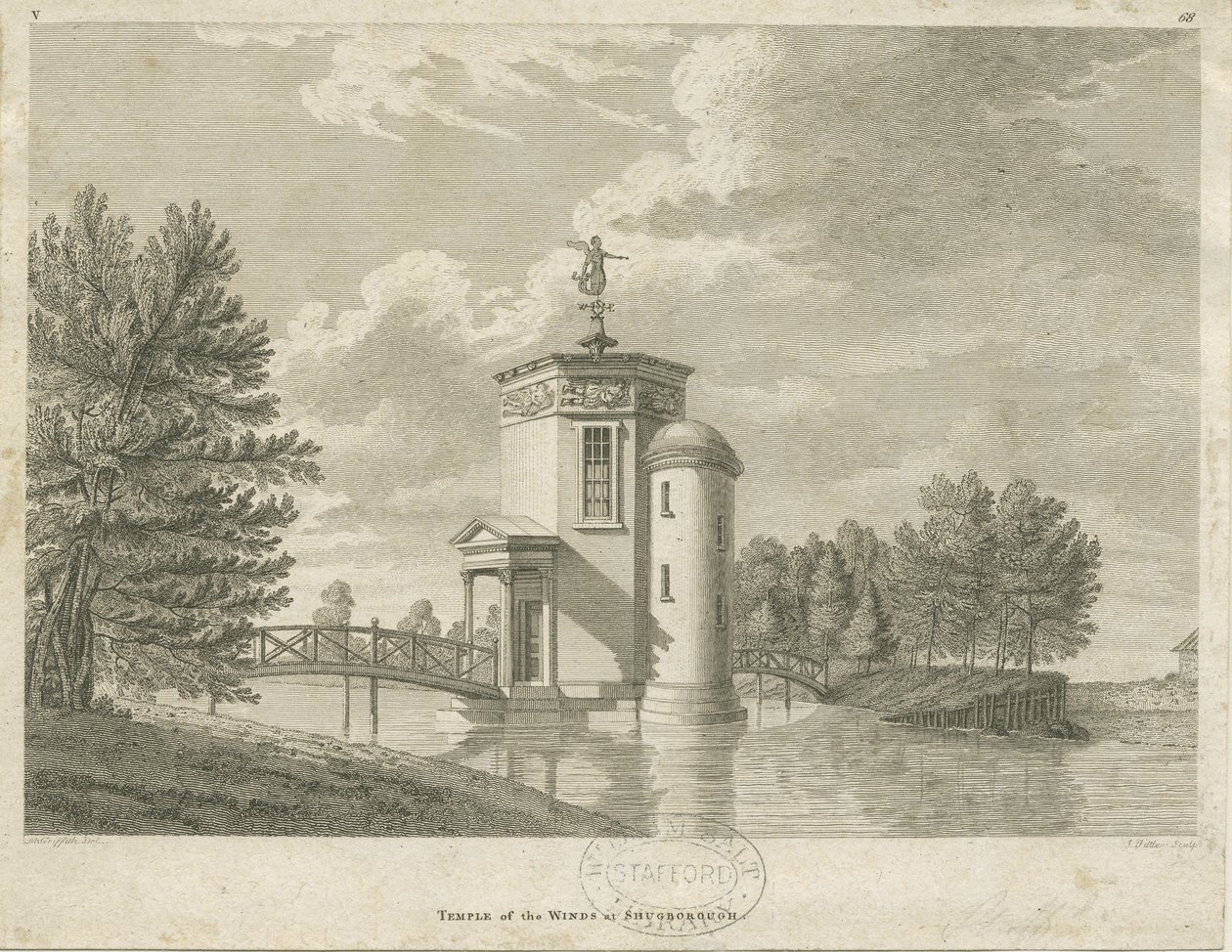 Shugborough - Tempel van de Winden door James Fittler