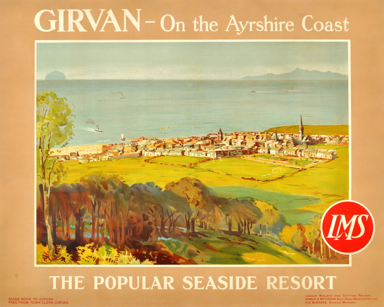 Girvan - Aan de kust van Ayrshire. De populaire badplaats, 1920s door James Fullarton Sloane