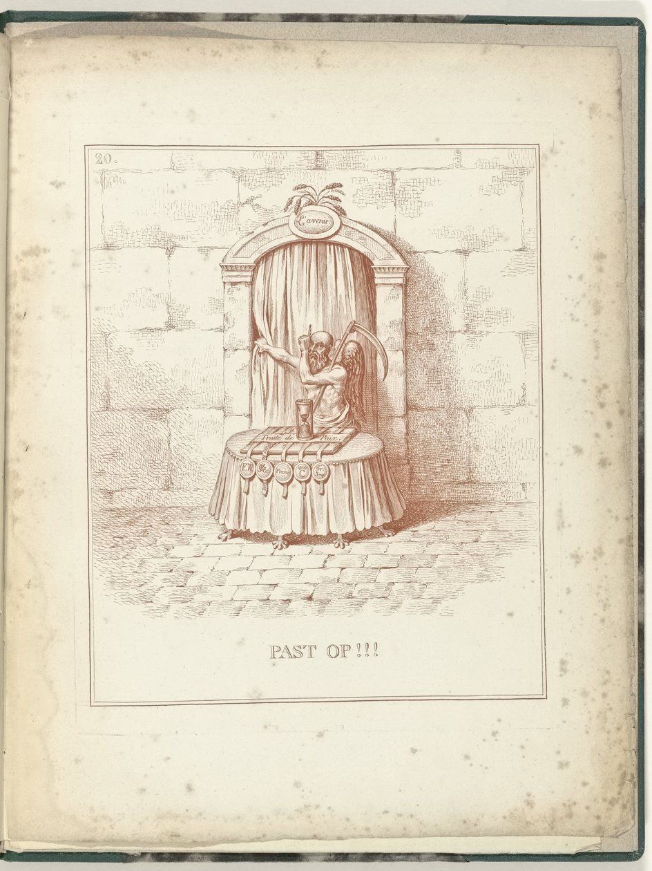 Vader Tijd voor de poort naar de toekomst door James Gillray (possibly)