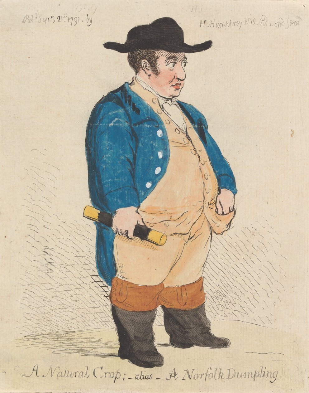 Een natuurlijke oogst - alias - een Norfolk-knoedel door James Gillray