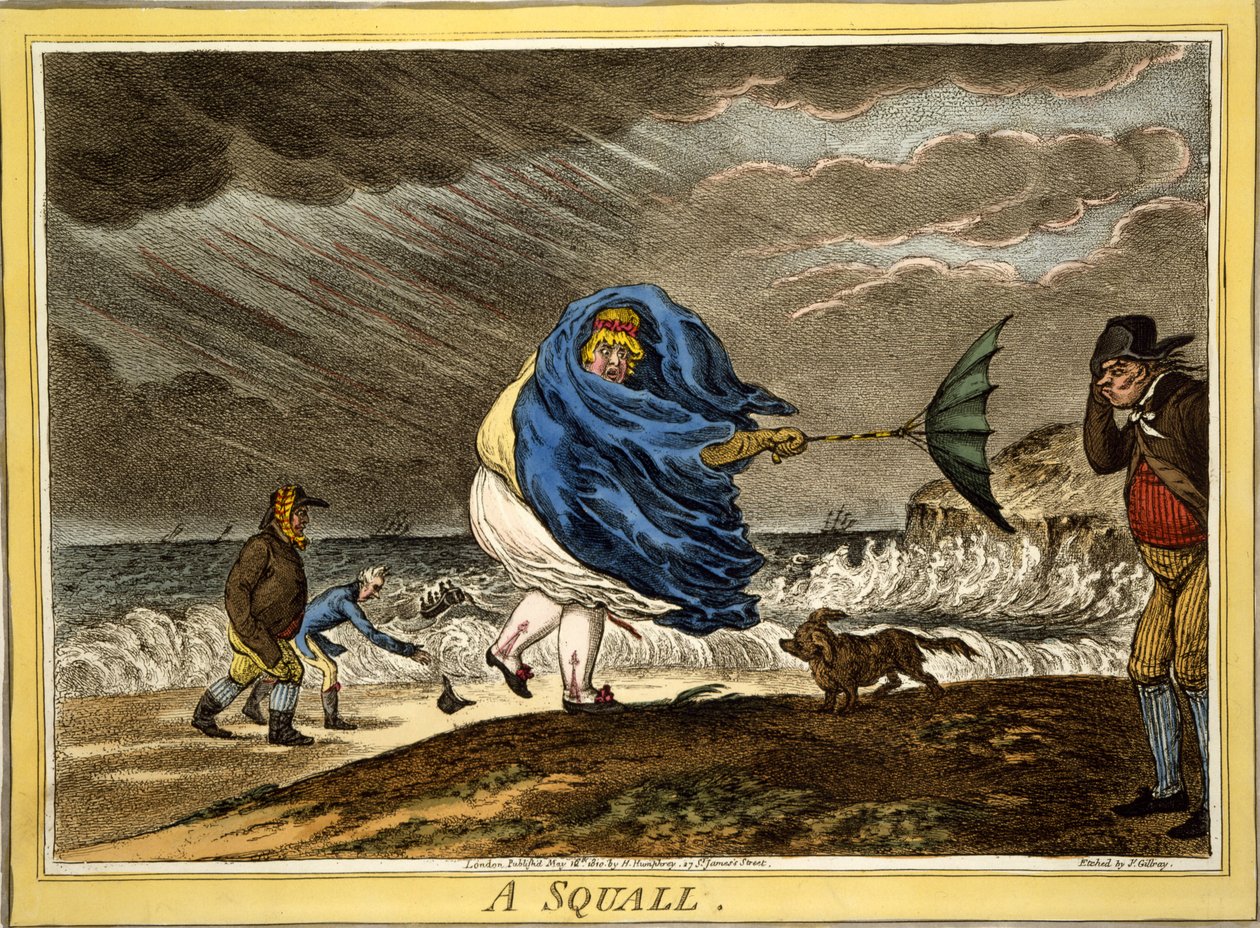 Een storm door James Gillray