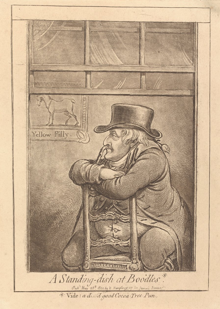 Een staand gerecht bij Boodles door James Gillray