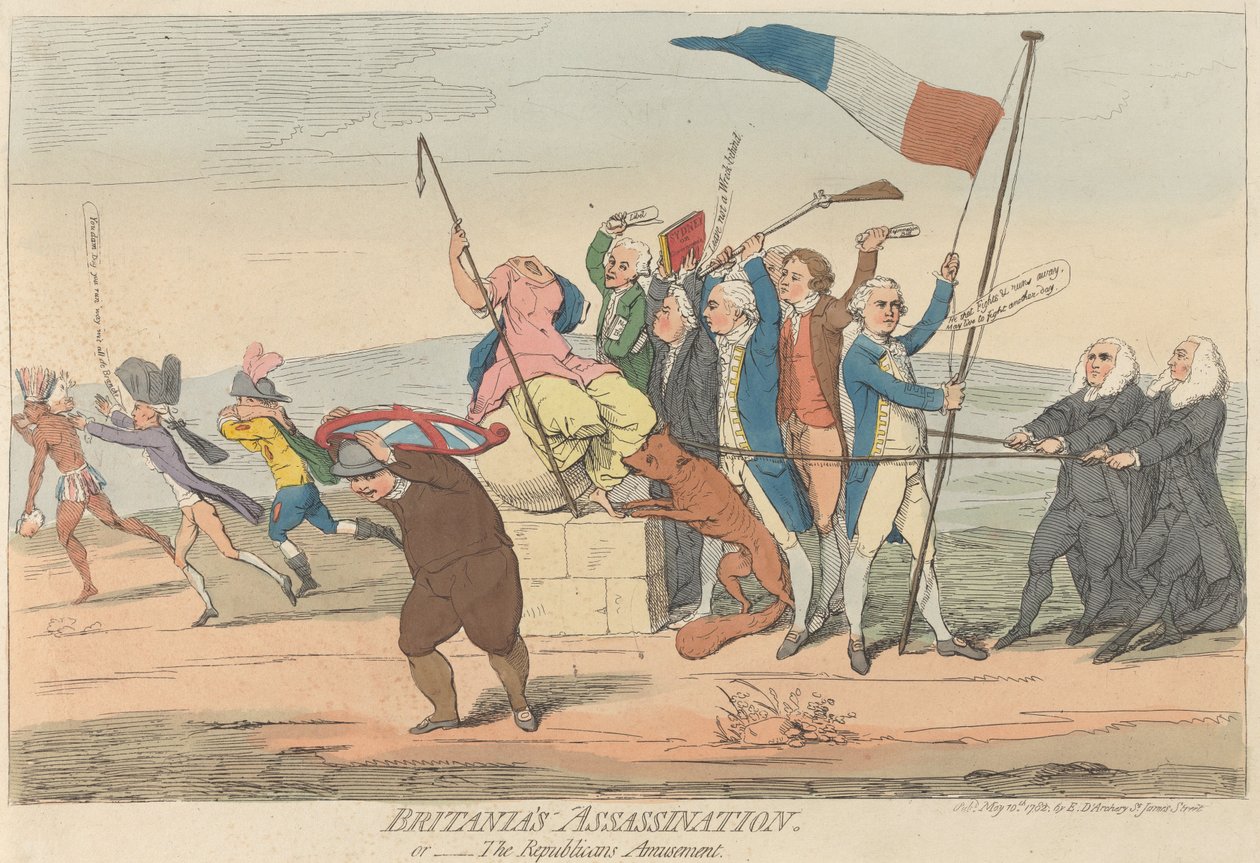 De moord op Britania... of: Het republikeinse vermaak door James Gillray