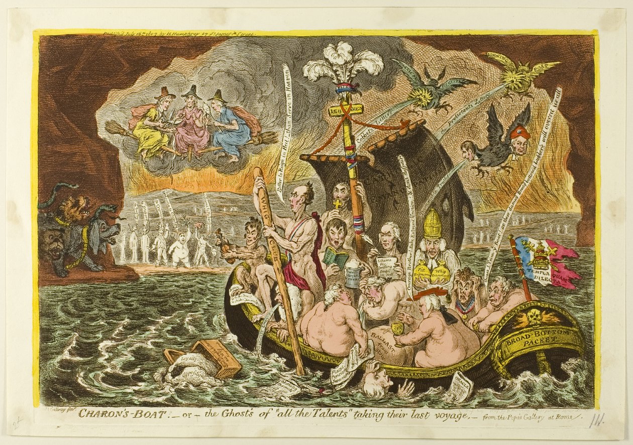 Charons boot door James Gillray