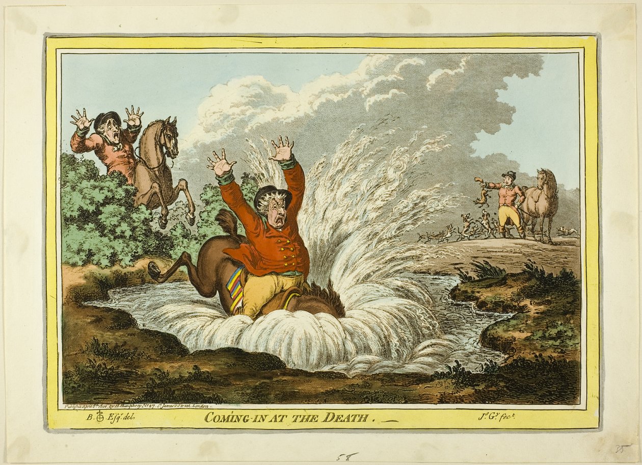 Binnenkomen bij de dood door James Gillray