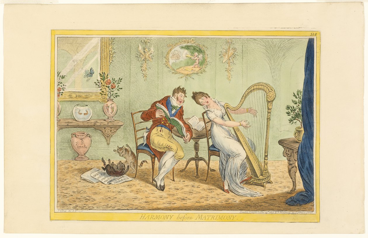 Harmonie voor het huwelijk door James Gillray