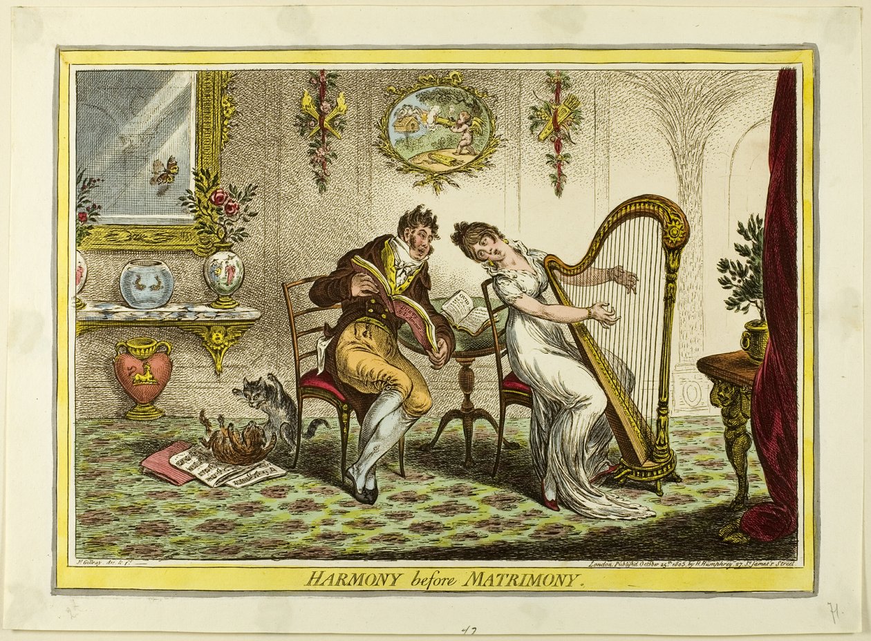Harmonie voor het huwelijk door James Gillray