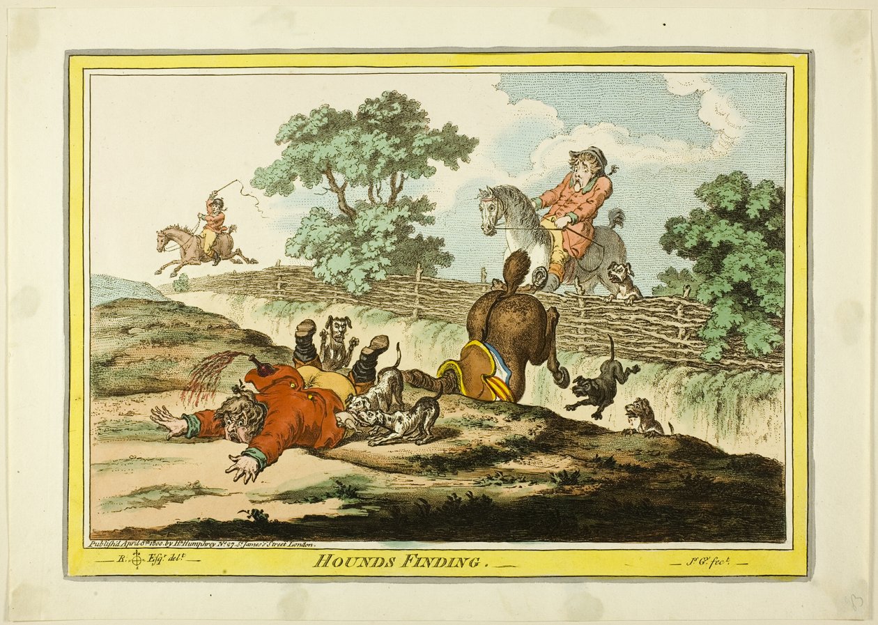 Honden vinden door James Gillray
