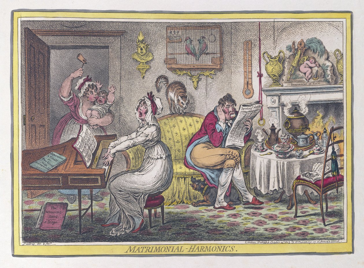 Huwelijkse harmonieën door James Gillray