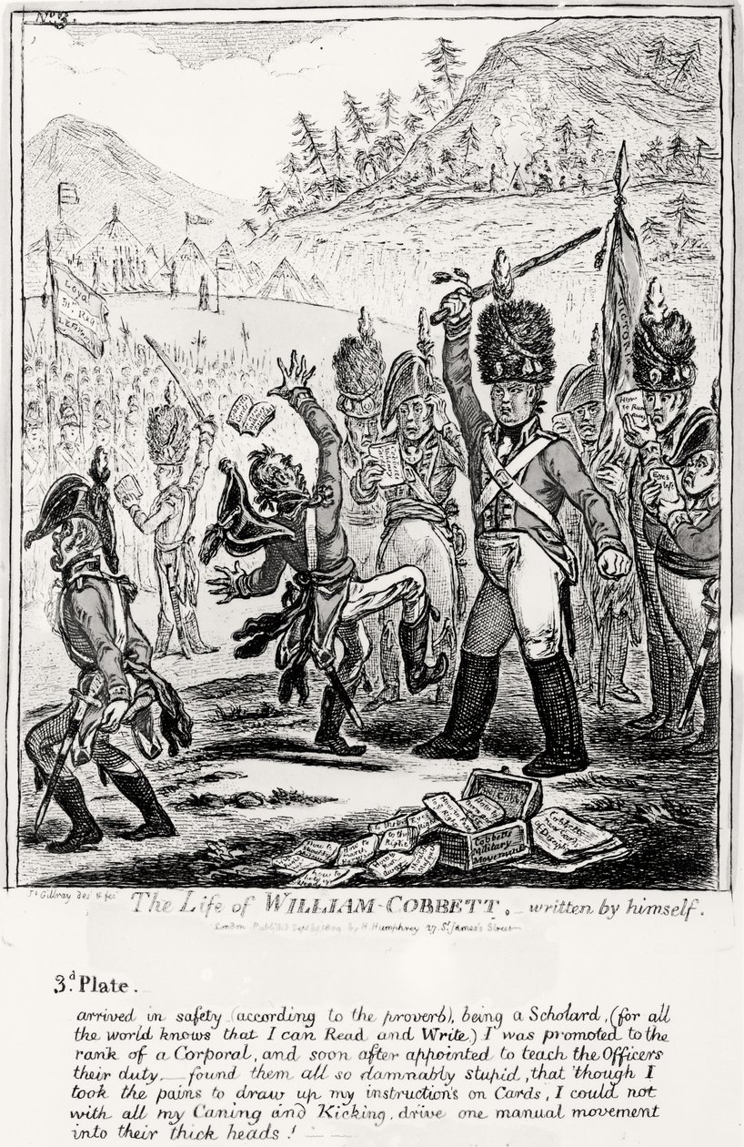 Plaat 3, uit Het Leven van William Cobbett, geschreven door hemzelf, gepubliceerd door H. Humphrey, 1809 door James Gillray