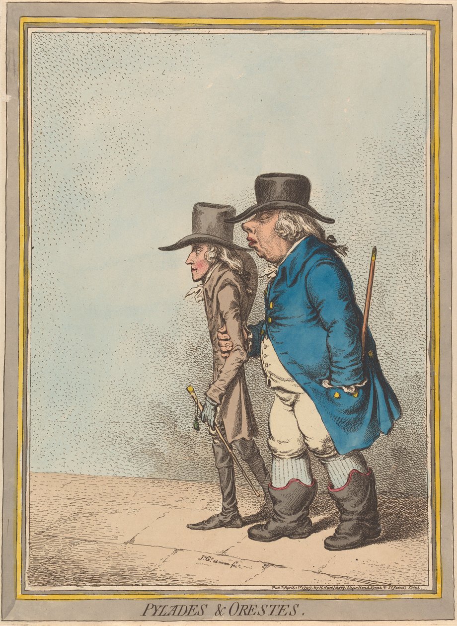 Pylades & Orestes (Statthalter & sein Sekretär) door James Gillray