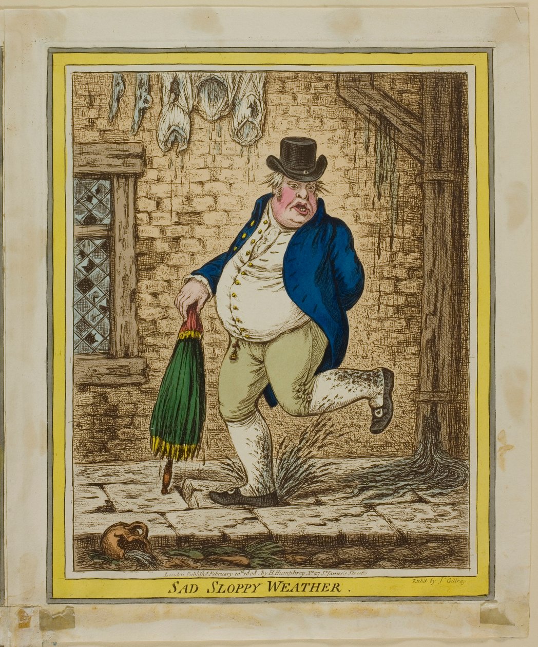 Triest slordig weer door James Gillray