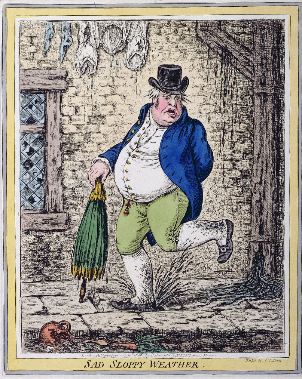Triest slordig weer door James Gillray