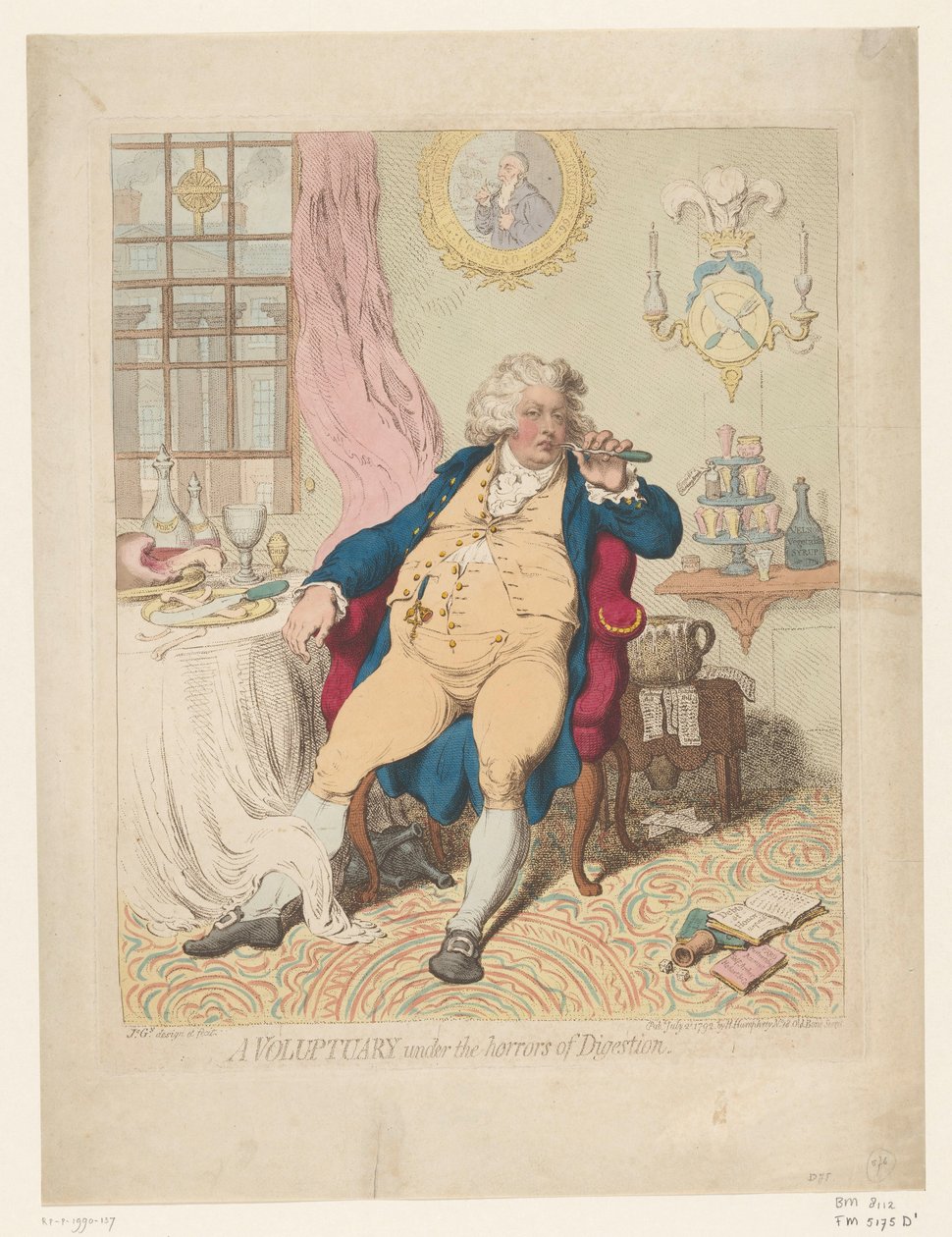 Spotprent op George IV, 1792 door James Gillray