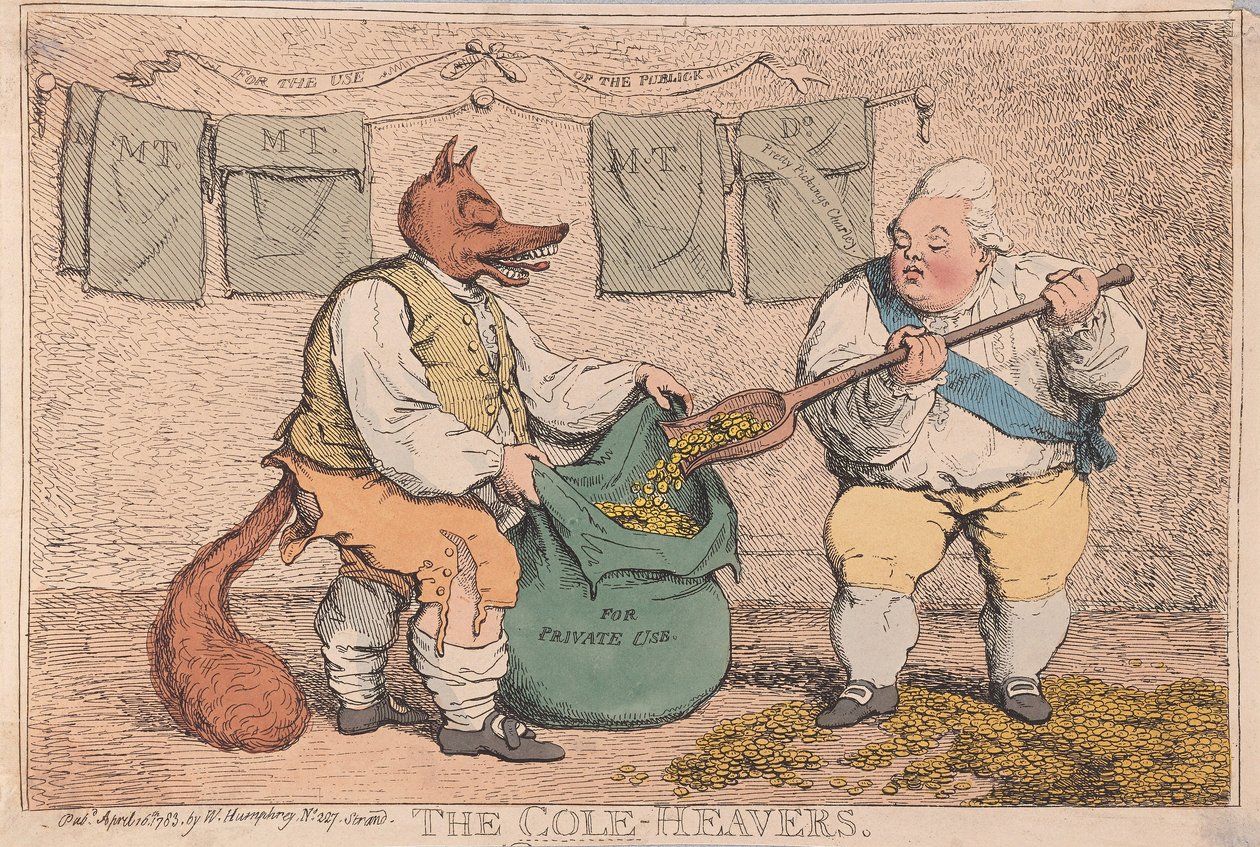 De kolenhevers door James Gillray