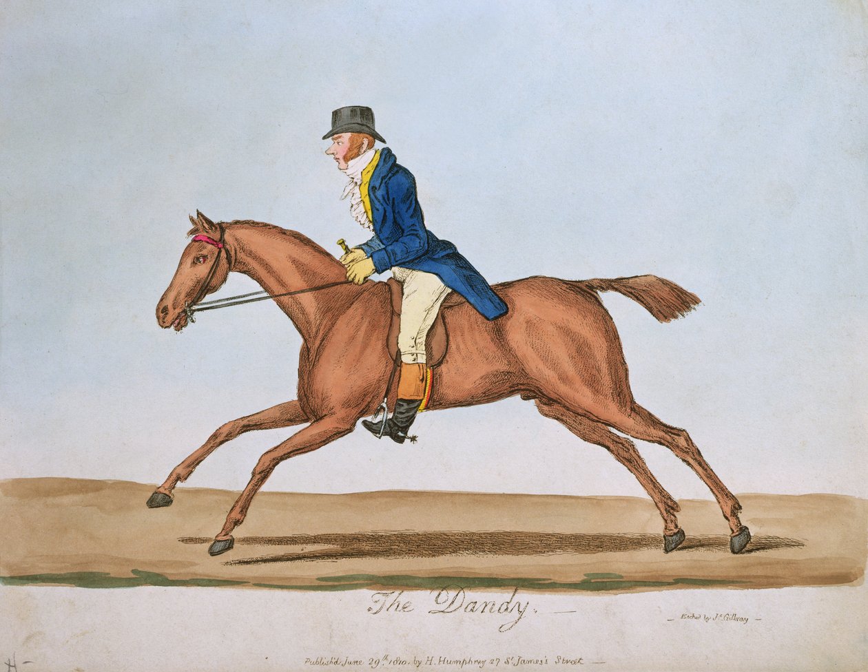 De Dandy, uitgegeven door Hannah Humphrey door James Gillray