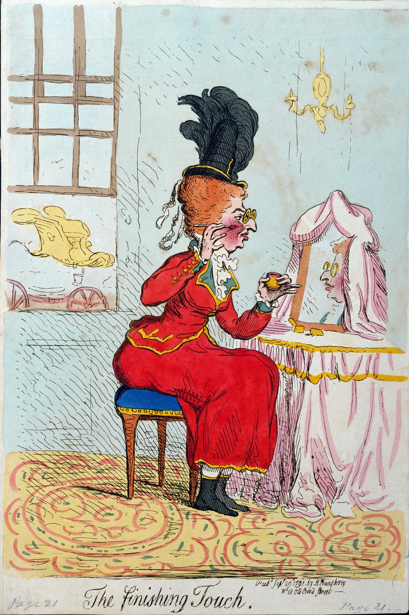 De laatste hand, uitgegeven door Hannah Humphrey in 1791 door James Gillray