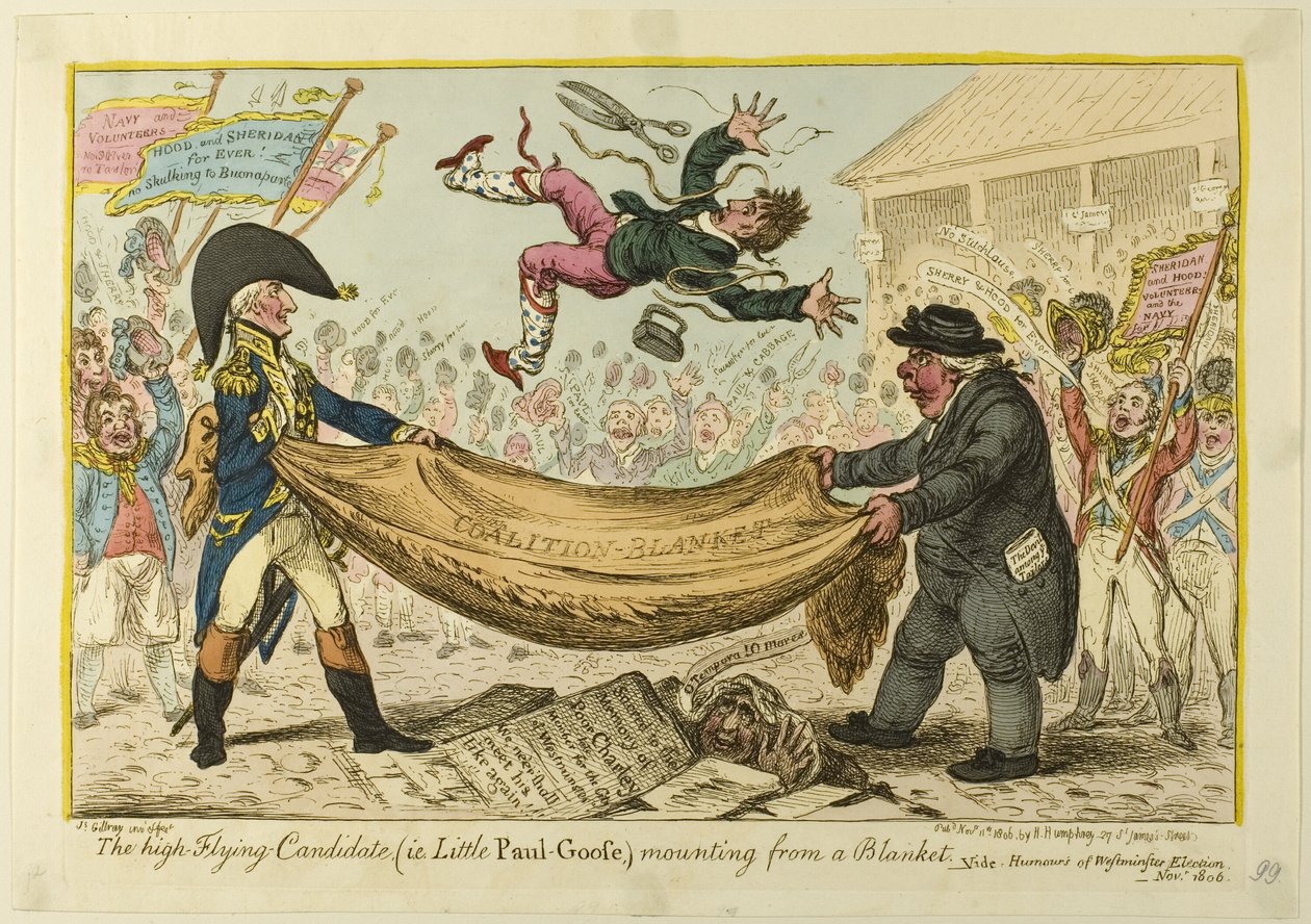 De hoogvliegende kandidaat door James Gillray