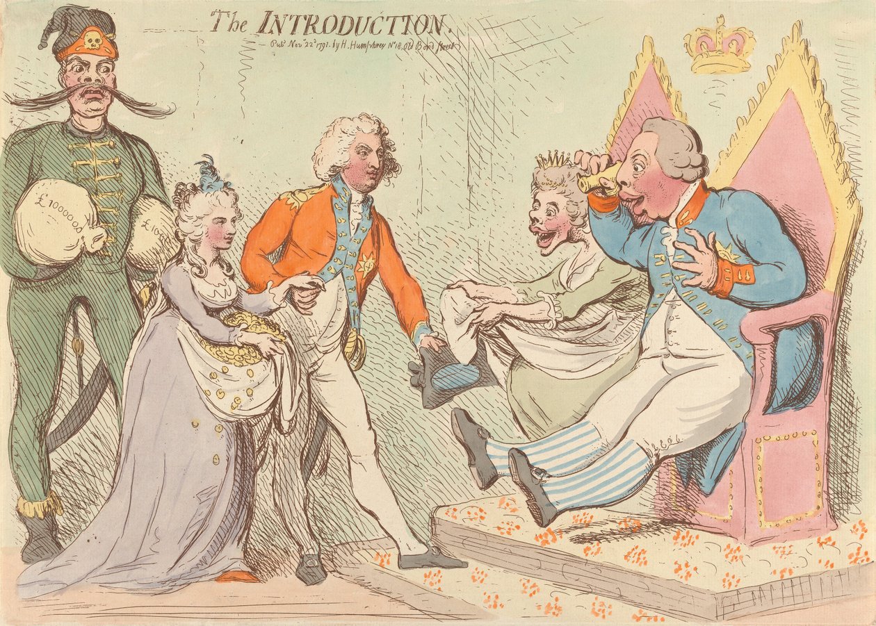 De inleiding door James Gillray
