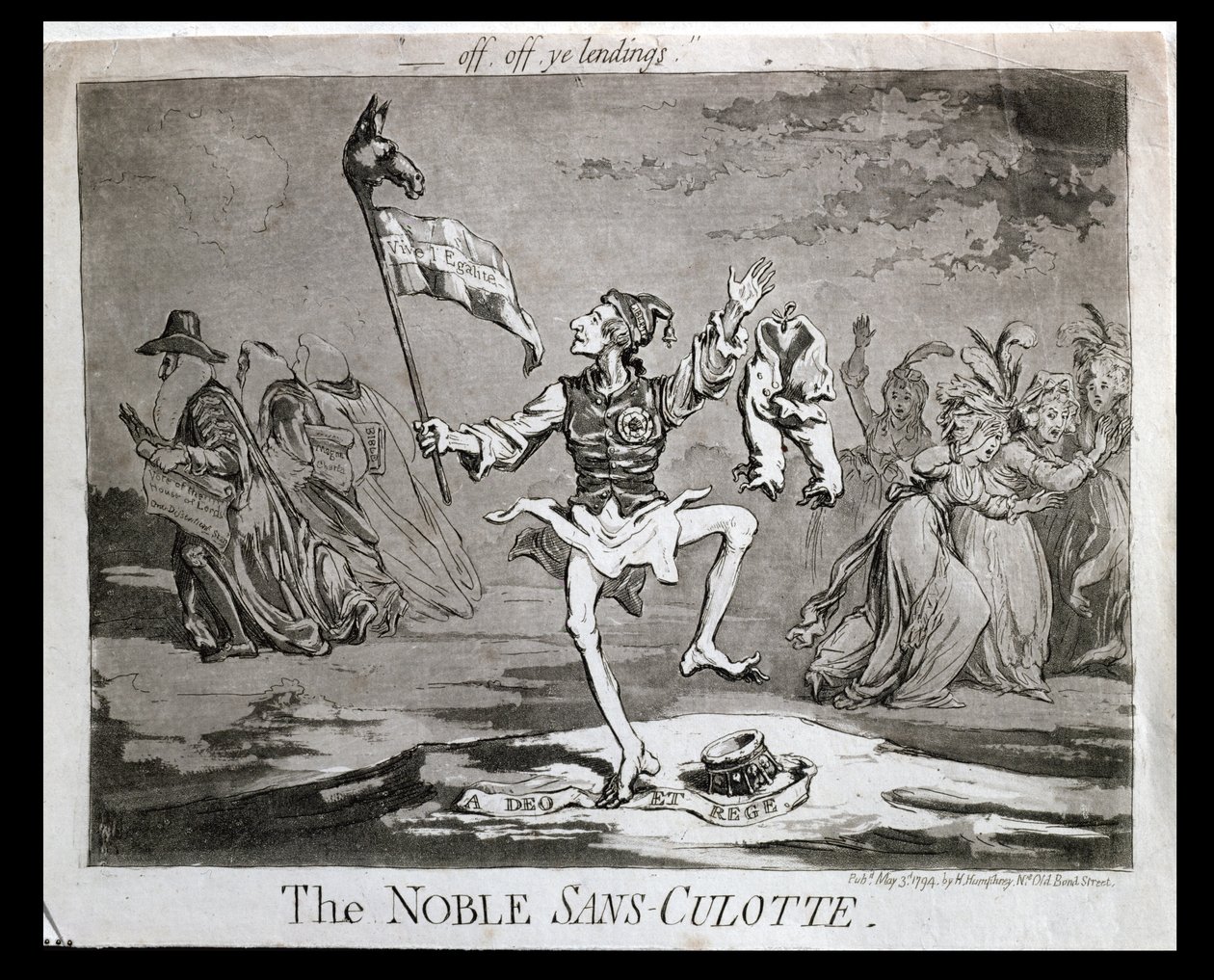 De edele Sans-Culotte, uitgegeven door Hannah Humphrey in 1794 door James Gillray