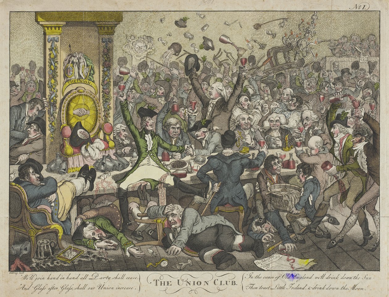 De Union Club door James Gillray