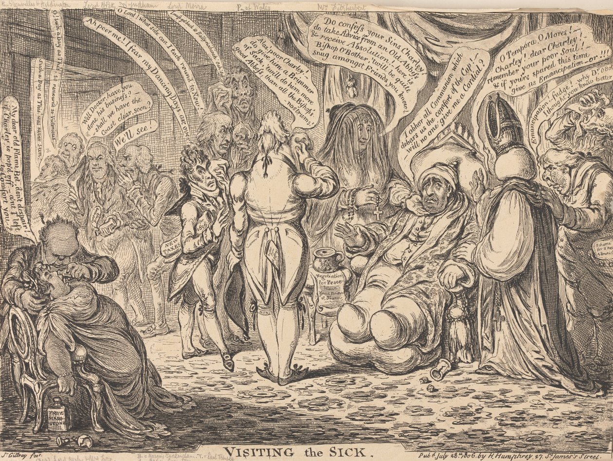 Ziekenbezoek door James Gillray